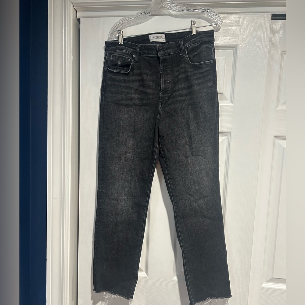 Evereve Black Straight Leg Jeans